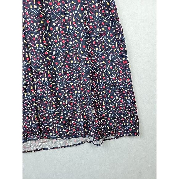 CJ Banks Black School Days Teacher Print Button Up Full Midi Rayon Skirt Plus 3X - Picture 5 of 11